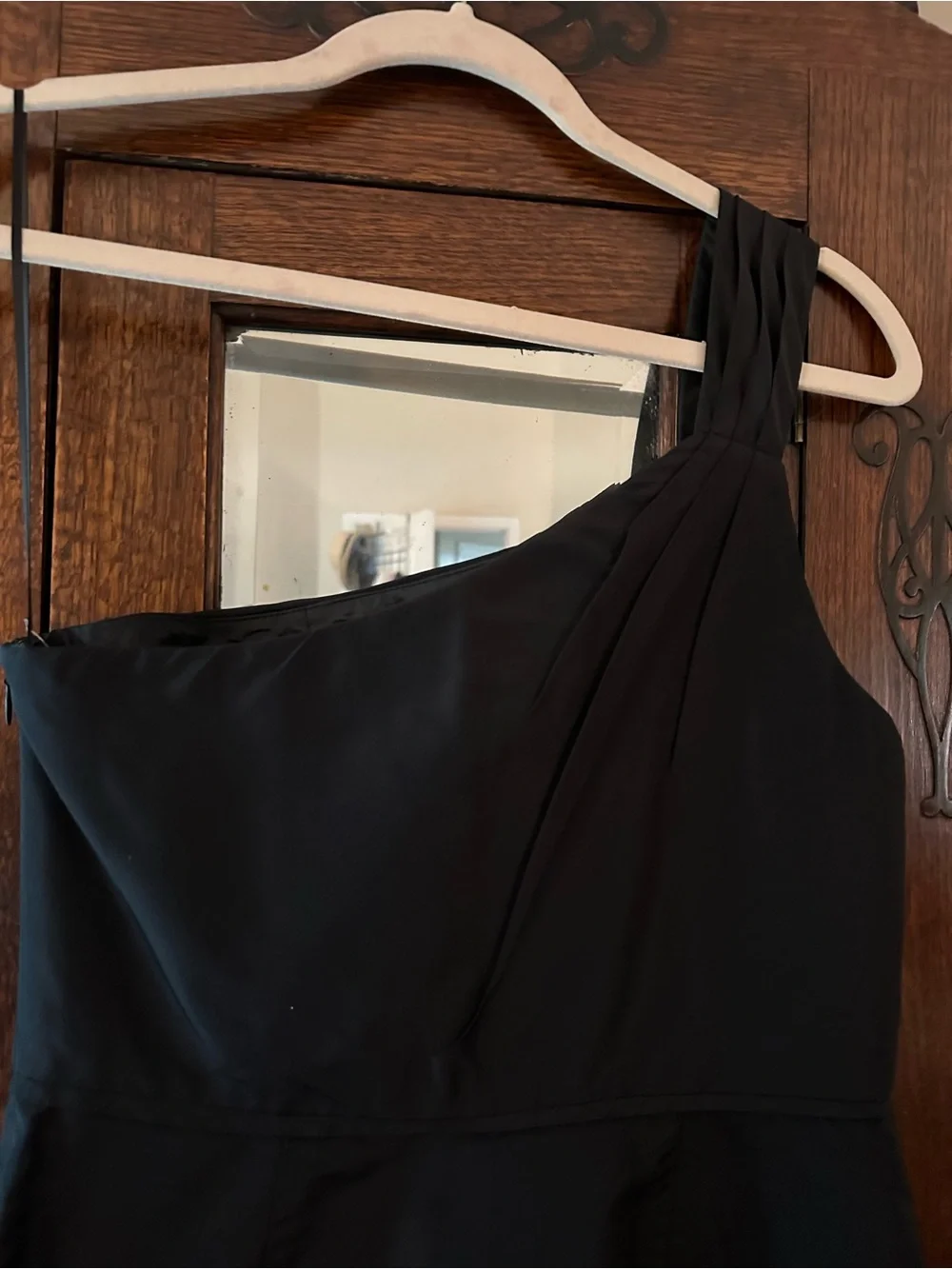 J. Crew Silk One-Shoulder Little Black Dress Wedding Bridesmaid Cocktail Size 4